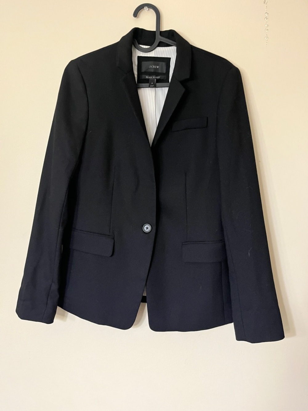 J. Crew Black Single-Button Tailored Blazer